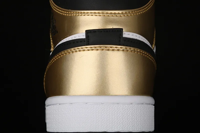 All Categories Air Jordan Jordan Series Basketball Shoes Air Jordan 1 Mid Air Jordan 1 Mid "Metallic Gold" AJ1 Joe 1 Zhongbang Platinum Color DC1419-700